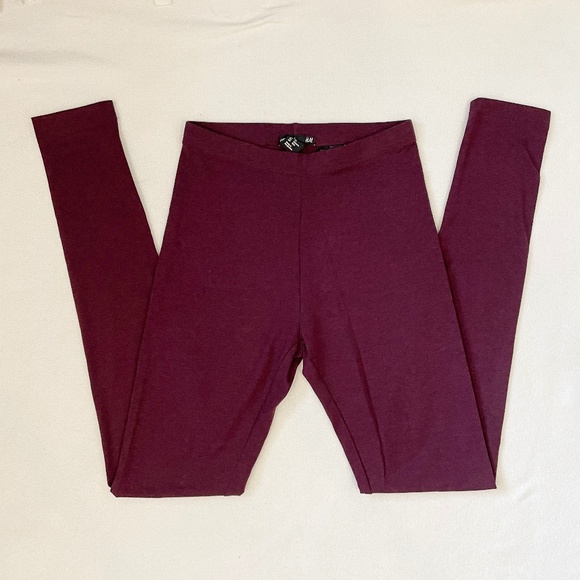 BNWOT H&M Basic Legging in Maroon Size XS - Picture 4 of 7